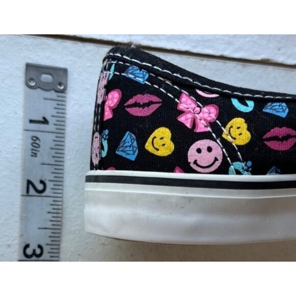 US Sports Emoji Theme Canvas Lace-up Sneakers Women's Size 8 - Picture 9 of 16